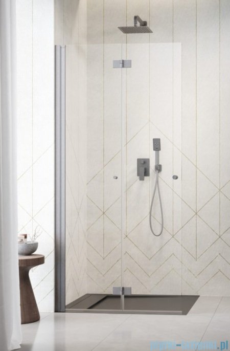 Radaway Nes 6 Brushed Nickel KDD B kabina walk-in 90cm lewa szczotkowany nikiel szkło przejrzyste 10024090-91-01L