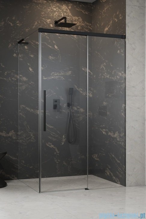 Radaway Idea 8 QL Black Kdj kabina 110x80cm prawa czarny mat/szkło przejrzyste 10550567-54-01R/10350503-01-01/10360080-01-01L