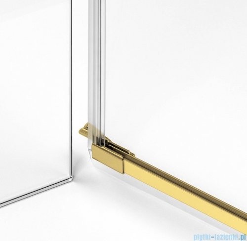 New Trendy Eventa Gold Shine kabina prysznicowa kwadratowa 100x100x200 cm przejrzyste Złoty połysk EXK-4761