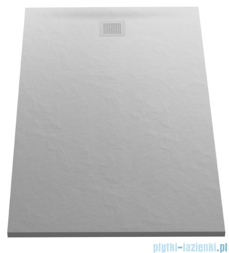 New Trendy Mori brodzik prostokątny z konglomeratu 120x90x3 cm szary B-0399