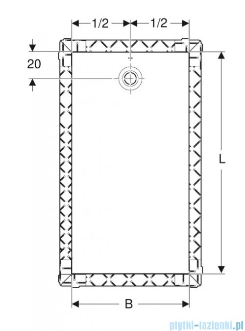 Geberit brodzik Olona 160x100cm z włókniną uszczelniającą biały 550.925.00.1