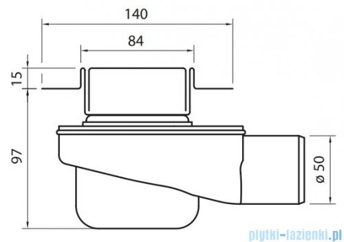 Wiper New Premium Tivano Odpływ liniowy z kołnierzem 120 cm syfon drop 50 szlif 500.0167.02.120
