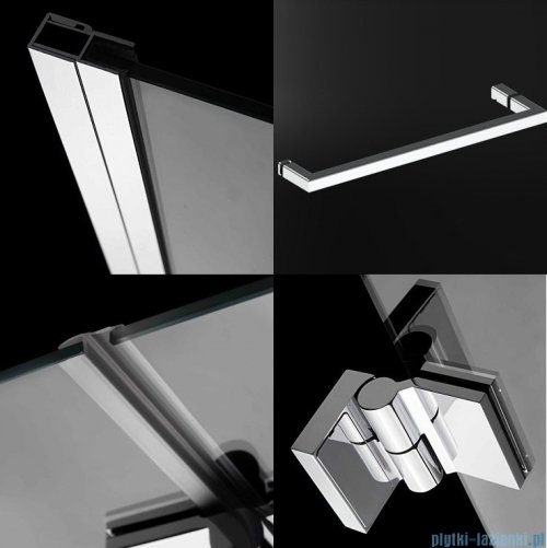 Radaway Carena Kdj Kabina prostokątna 100x80 lewa szkło przejrzyste + Brodzik Doros D + syfon 34432-01-01NL