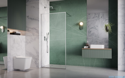 Radaway Modo F II chrom kabina Walk-in 90x201cm szkło przejrzyste 10409094-01-01