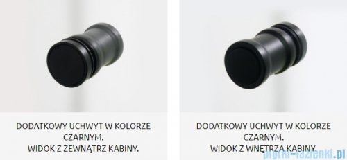 Radaway Nes 8 Black KDJ B kabina 100x90 lewa czarny mat/szkło przejrzyste 10075100-54-01L/10089090-01-01