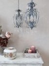 Żyrandol Chic Antique Vintage Crystals szary - H52/Ø31 cm