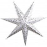 Gwiazda papierowa srebrno-biała - 75 cm