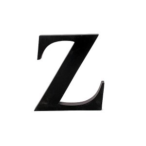 Litera ozdobna duża - Z - czarna