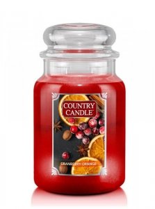 Country Candle - Cranberry Orange - Duży słoik (680g) 2 knoty