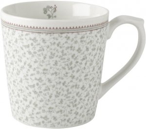 Laura Ashley Wild Clematis kubek porcelanowy 280 ml zielone kwiatki