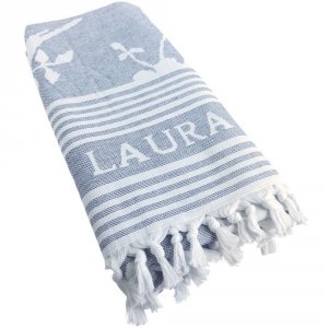 Ręcznik plażowy Laura Ashley - granatowy 90x180 cm - SZYBKA WYSYŁKA
