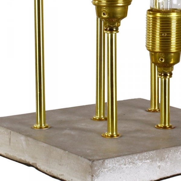 Lampa stołowa z betonu - Husby - złota