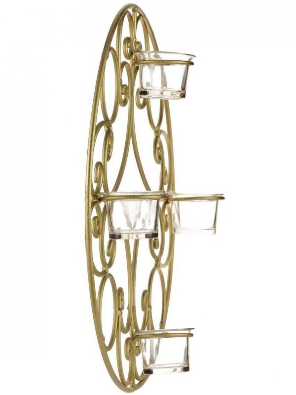 Świecznik wiszący Aluro Field - złoty 40 cm