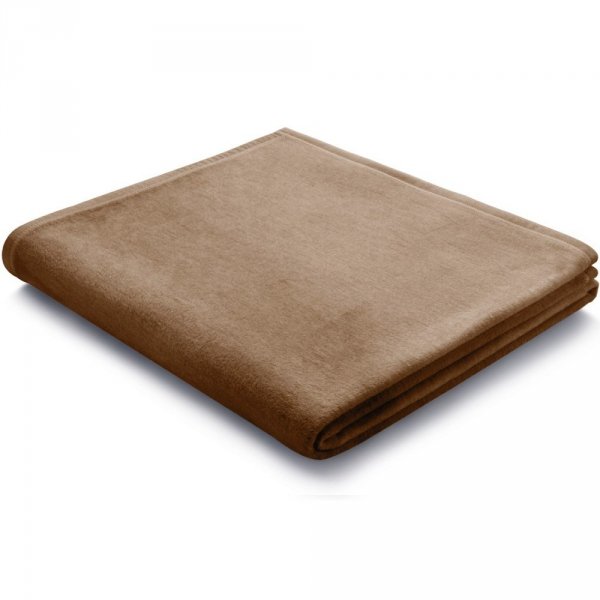 Koc Biederlack 100% bawełna - Pure Cotton - brązowy