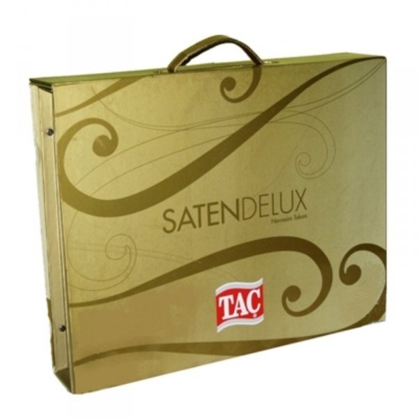 Pościel Tac Satin Delux  - bordowa - 6 elem.
