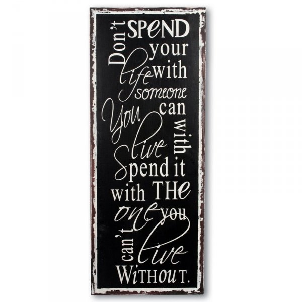 Obrazek typograficzny SPEND YOUR LIFE - 50x20 cm