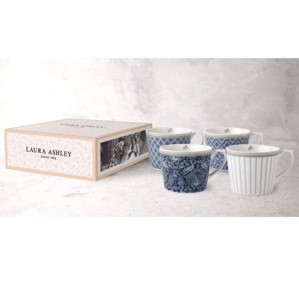 Laura Ashley Tea Blue Collectables - komplet 4 kubków 280 ml