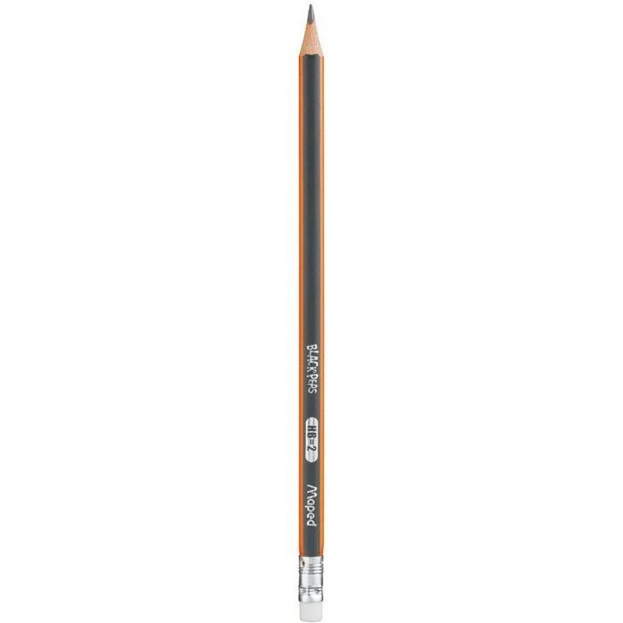 Ołówek drewniany z gumką BLACKPEPS HB MAPED 851721