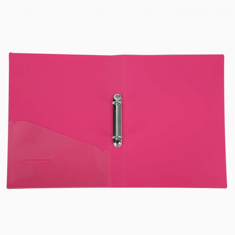 Segregator ringowy RIO z kieszenią i miejscem do opisu PP różowy 39576 PINK DELI