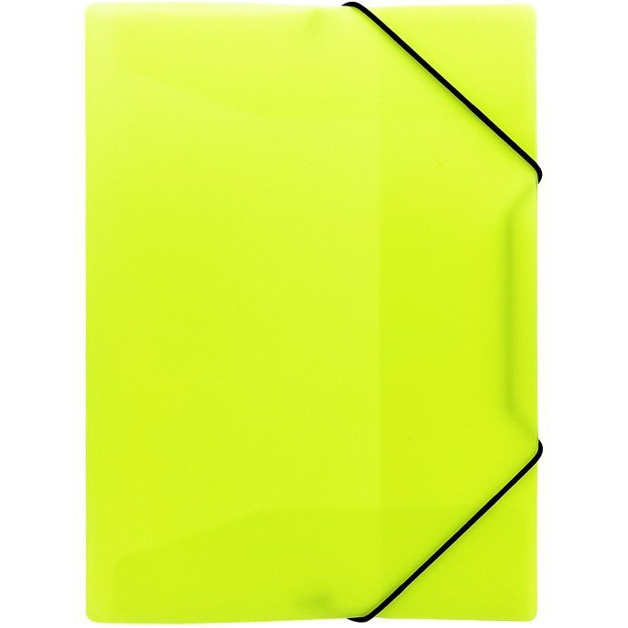 Teczka z gumką na dokumenty A4 PP neonowy żółty TG-NEON-A4-02 BIURFOL