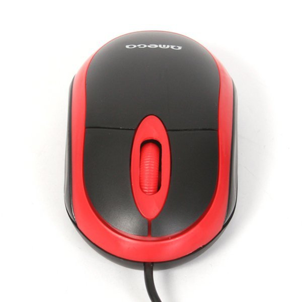 Mysz OMEGA optyczna 1200dpi USB Value Line czarno-czerwona (41646)