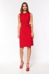Czerwona elegancka sukienka bez rękawów - S200