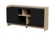 Komoda PORTO 2D 150x38x77 dąb/czarny