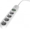LISTWA ZASILAJĄCA Z WYŁĄCZNIKIEM Energizer 4x SCHUKO 4x USB-A 2500W 10A KABEL 2M