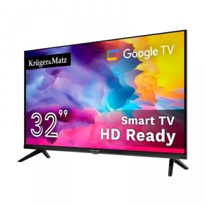 Telewizor Kruger&Matz 32 HD Google TV, DVB-T2/S2/T/C H.265 HEVC