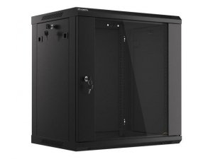 Szafa instalacyjna Rack wisząca 19 12U 600x450 czarna Lanberg (flat pack)