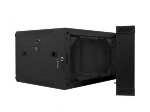 Szafa instalacyjna Rack dwusekcyjna wisząca 19 6U 600x600 czarna Lanberg (flat pack)