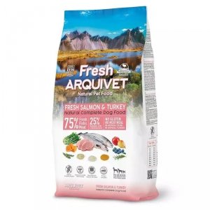 ARQUIVET FRESH - półwilgotna karma dla psa - łosoś z indykiem - 10kg