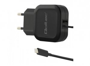 Ładowarka Qoltec 50190 (3400 mA; 17W; USB, USB typ C)
