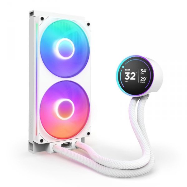 Chłodzenie wodne NZXT Kraken Elite 280 RGB V2 LCD białe