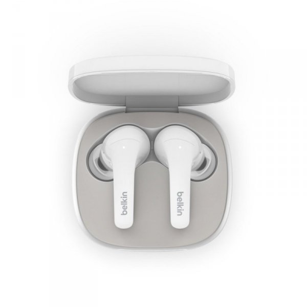 Słuchawki bezprzewodowe douszne Belkin SoundForm Flow Noise Cancellation Earbuds ANC BT5.2 IPX5 White