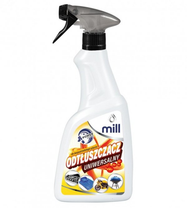 MILL CLEAN Odtłuszczacz Uniwersalny Odplamiacz na tłuste plamy. Produkt do odzieży, tworzyw sztucznych i innych powierzchni. 555