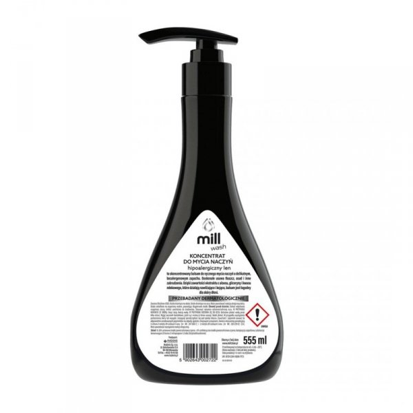 MILL WASH Koncentrat balsam do mycia naczyń Hipoalergiczny Len 555ml (opak.zb 15 szt.)