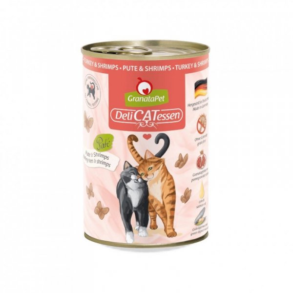 GranataPet DeliCatessen indyk i krewetki mokra karma dla kota 400g