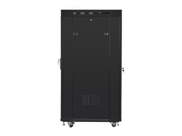 LANBERG SZAFA STOJĄCA RACK 19&quot; 27U 800X1000 DRZWI SZKLANE LCD CZARNA (FLAT PACK) FF01-8027-12BL