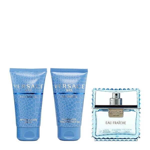 Versace Man Eau Fraiche Set - Eau de Toilette 50 ml + Shower Gel 50 ml  + After Shave Balm 50 ml