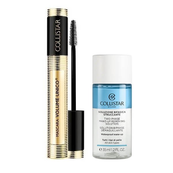 Collistar Set - Mascara Volume Unico Intense Black 13 ml + Two-Phase Make-up Removing Solution Eyes-lips 35 ml
