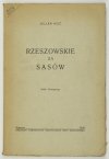NIEĆ Julian - Rzeszowskie za Sasów. Szkic historyczny.