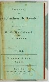 JOURNAL der practischen Heilkunde. Hrsg. con C. W. Hufelad und E. Osann.