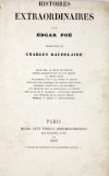 POE Edgar [Allan] - Histoires extraordinaires. [=Opowieści niesamowite]. Traduction de Charles Baudelaire.