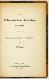 BERGAU R[udolf] - Das Ordenshaupthaus Marienburg in Preussen. Vortrag, gehalten zu Danzig am 24. März 1868
