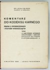 PEIPER Leon - Komentarz do kodeksu karnego, prawa o wykroczeniach i przepisów wprowadzających ... 1933
