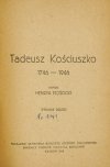 MOŚCICKI Henryk - Tadeusz Kościuszko. Wyd. II