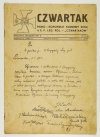 CZWARTAK. Pismo - Komunikat Komendy Koła 4 P. P. Leg. Pol. - Czwartaków