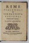 Rime Piacevoli di Gio: Battista Fagiuoli Fiorentino. Parte 1-6. 1734 [W t. 6 Sonet XV poświęcony Odsieczy Wiedeńskiej; Sonet XX poświęcony Janowi III Sobieskiemu]