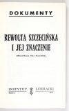 WACOWSKA Ewa - Rewolta szczecińska i jej znaczenie. Oprac. ...
